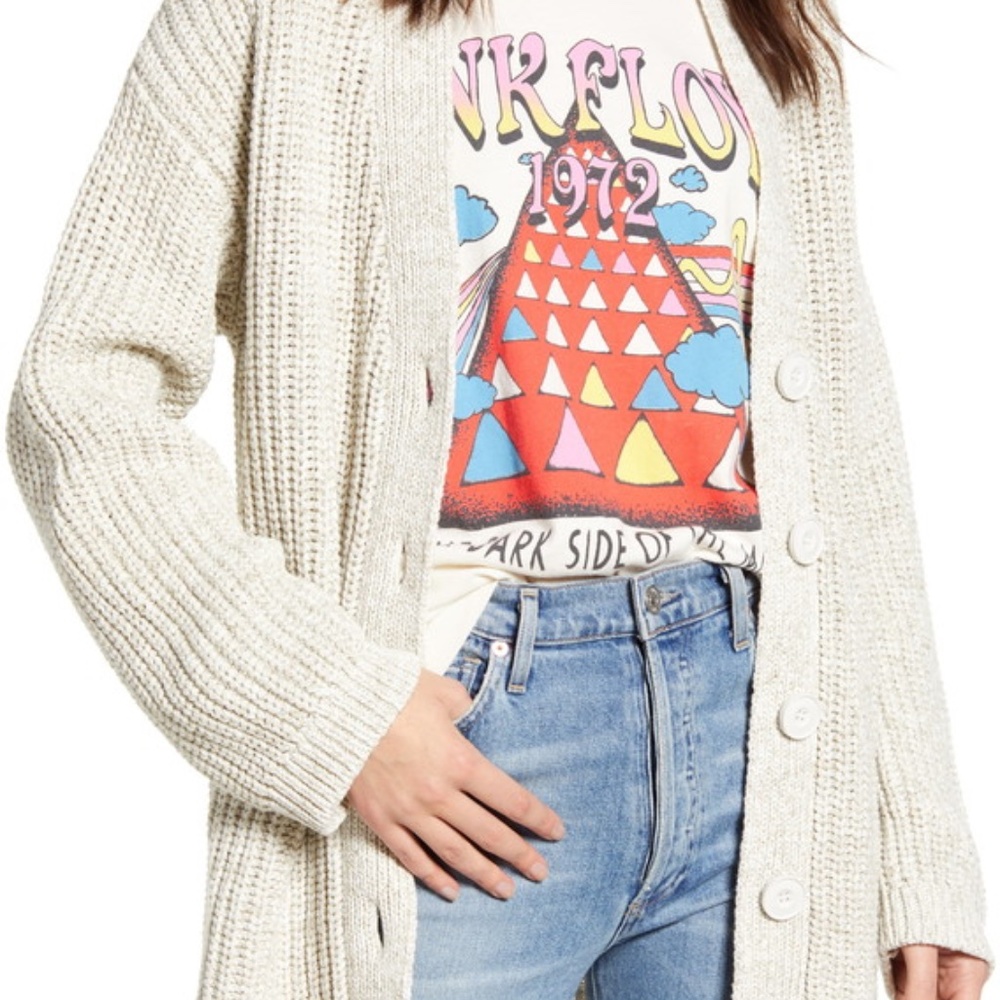 COPY - Treasure & Bond Shaker Stitch Cotton Blend Cardigan